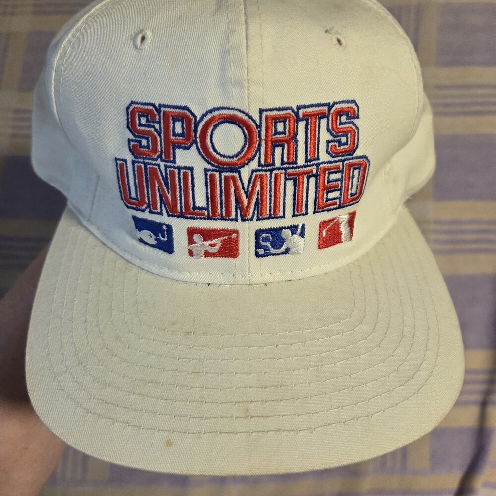 Vtg Starter Spprts Unlimited SnapBack Hat Cap 90s Classic Fishing Shooting Golf